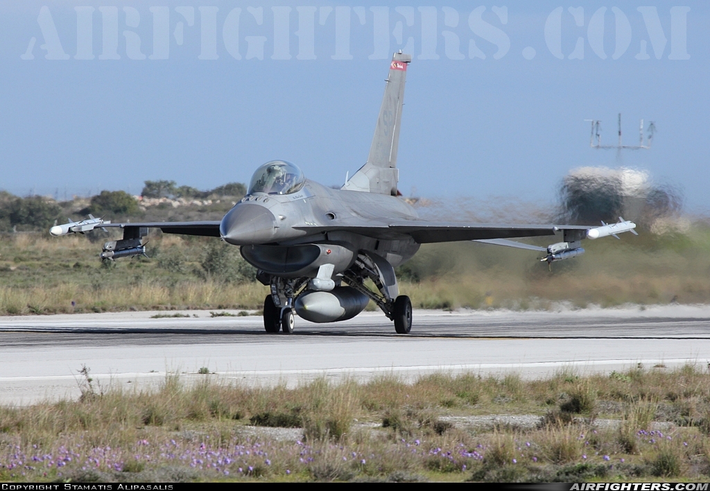 USA - Air Force General Dynamics F-16C Fighting Falcon 91-0344 at Chania - Souda (CHQ / LGSA), Greece