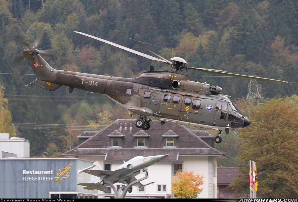 Switzerland - Air Force Aerospatiale AS-332M1 Super Puma T-314 at Meiringen (LSMM), Switzerland