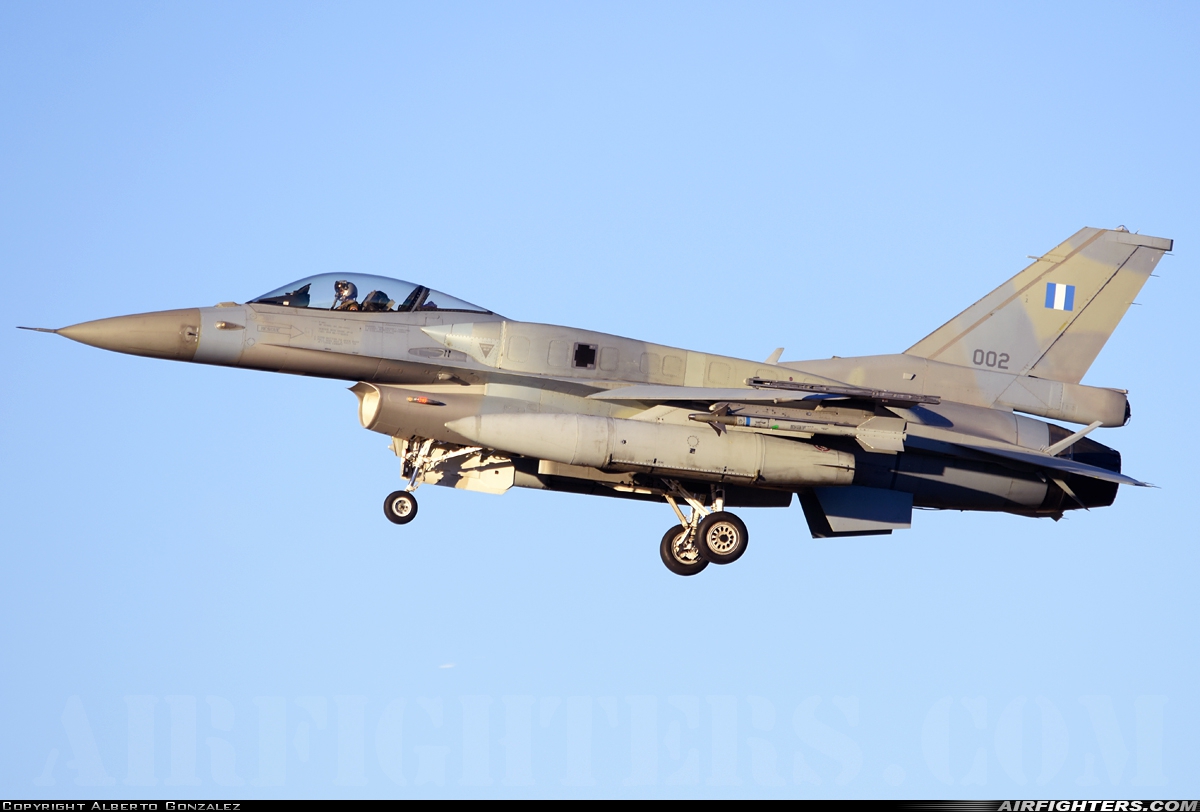 Greece - Air Force General Dynamics F-16C Fighting Falcon 002 at Albacete (- Los Llanos) (LEAB), Spain