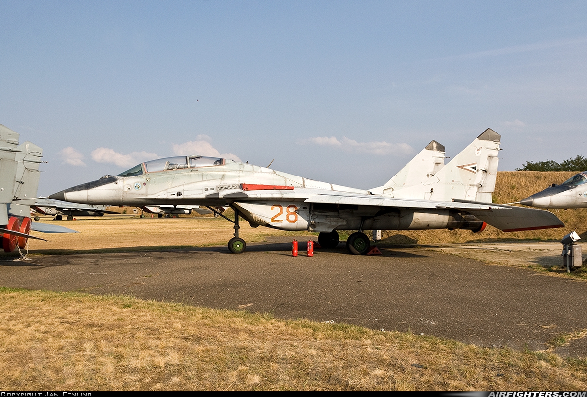 Hungary - Air Force Mikoyan-Gurevich MiG-29UB (9.51) 28 at Kecskemet (LHKE), Hungary