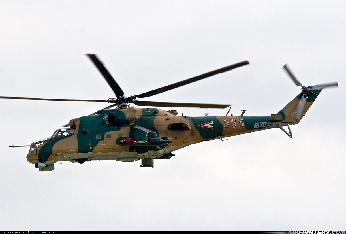 Hungary - Air Force Mil Mi-24P 335 at Kecskemet (LHKE), Hungary