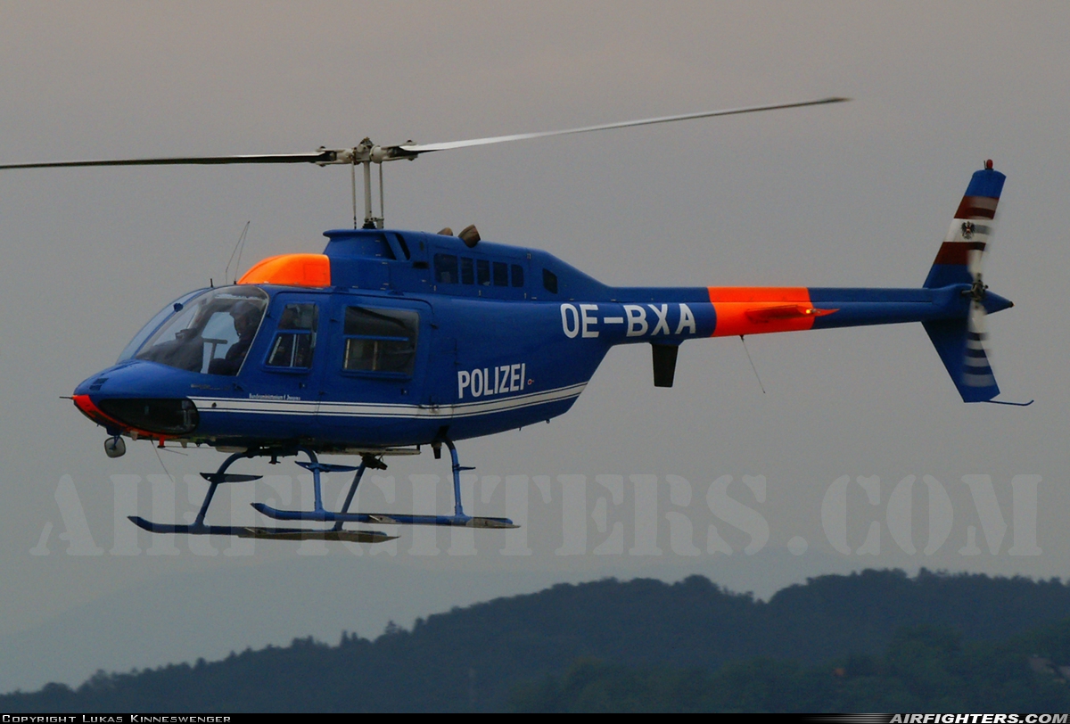 Austria - Police Agusta-Bell AB-206B-3 JetRanger III OE-BXA at Graz - Thalerhof (GRZ / LOWG / LOXG), Austria