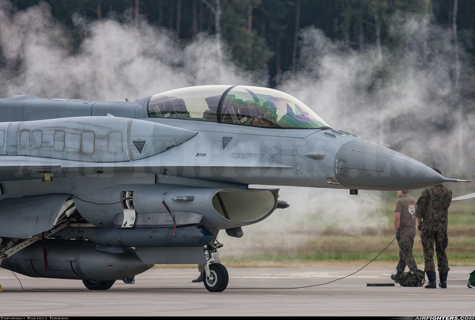 Poland - Air Force General Dynamics F-16D Fighting Falcon 4078 at Lask (EPLK), Poland