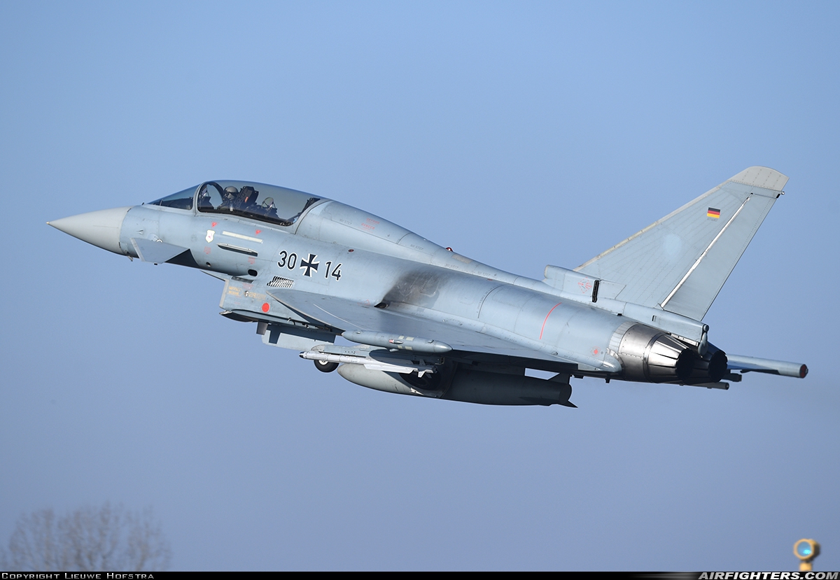 Germany - Air Force Eurofighter EF-2000 Typhoon T 30+14 at Wittmundhafen (Wittmund) (ETNT), Germany