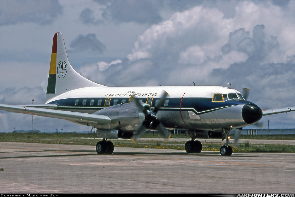 Bolivia - Air Force Convair 580 FAB-73 at La Paz - El Alto (John F. Kennedy) (LPB / SLLP), Bolivia