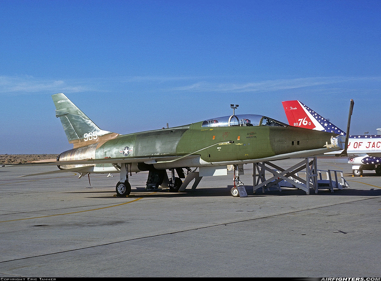 USA - Air Force North American F-100F Super Sabre 56-3905 at Edwards - AFB (EDW / KEDW), USA