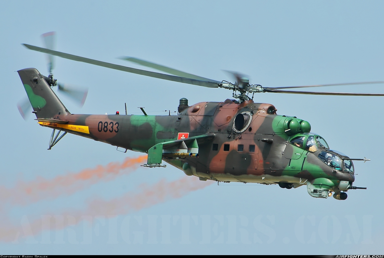 Slovakia - Air Force Mil Mi-35 (Mi-24V) 0833 at Kecskemet (LHKE), Hungary