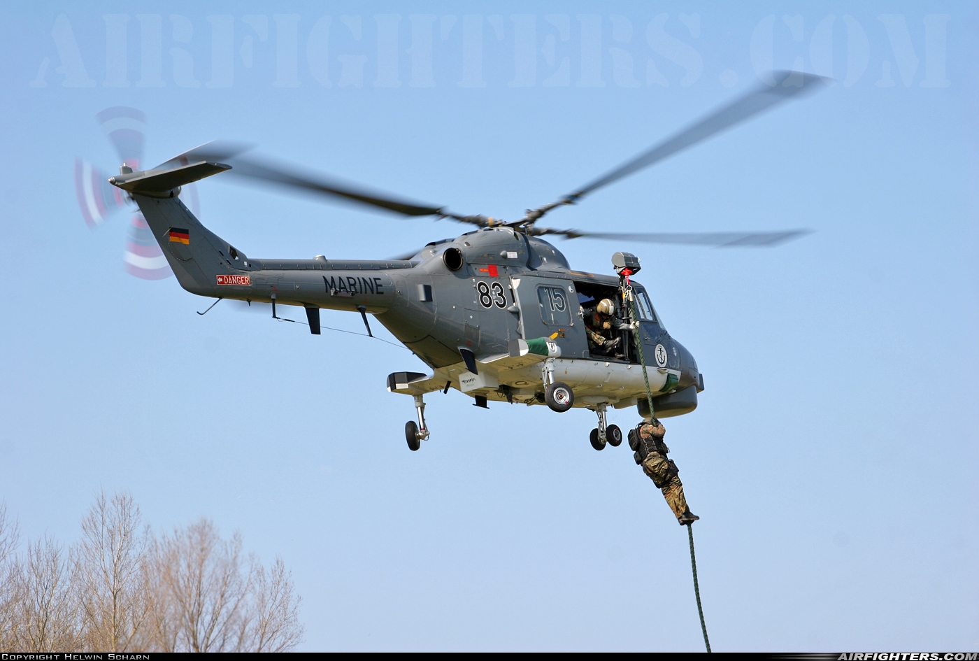 Germany - Navy Westland WG-13 Super Lynx Mk88A 83+15 at Eckernfoerde Naval Station, Germany