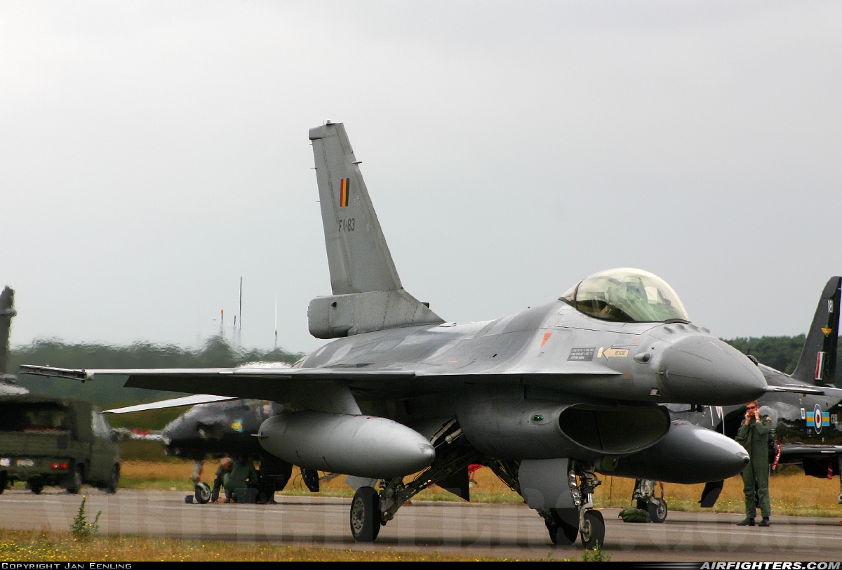 Belgium - Air Force General Dynamics F-16AM Fighting Falcon FA-83 at Kleine Brogel (EBBL), Belgium