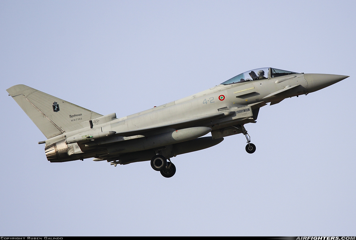 Italy - Air Force Eurofighter F-2000A Typhoon (EF-2000S) MM7303 at Albacete (- Los Llanos) (LEAB), Spain