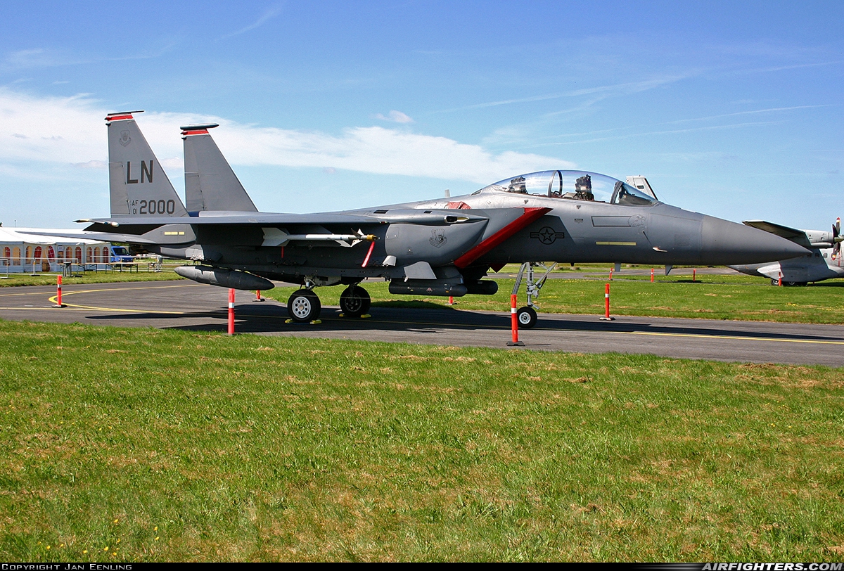 USA - Air Force McDonnell Douglas F-15E Strike Eagle 01-2000 at Karup (KRP / EKKA), Denmark
