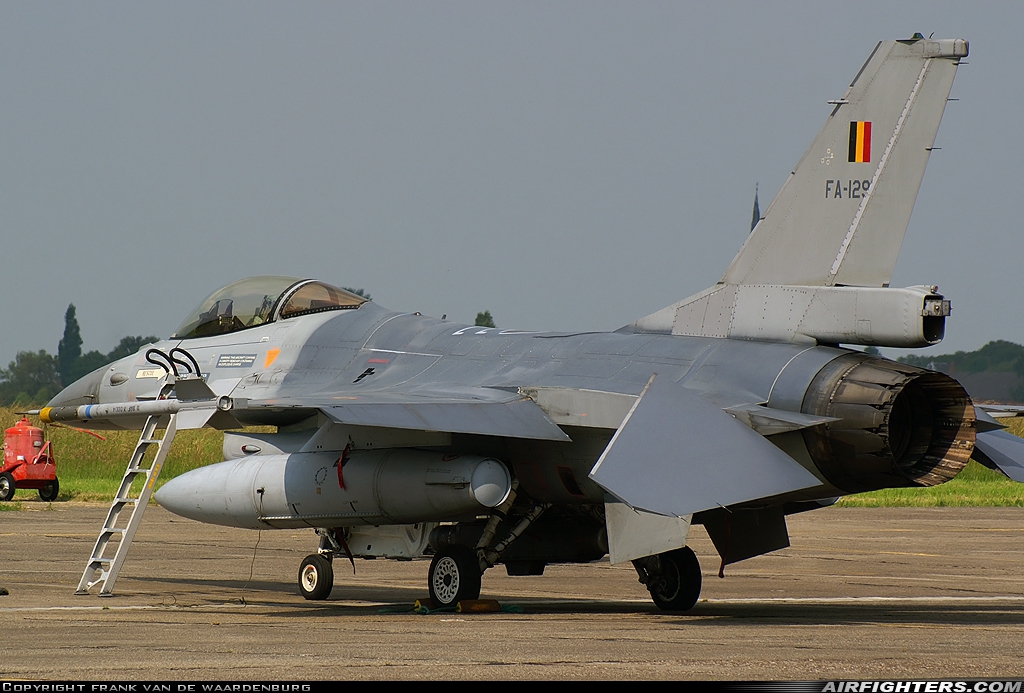 Belgium - Air Force General Dynamics F-16AM Fighting Falcon FA-129 at Cambrai - Epinoy (LFQI), France
