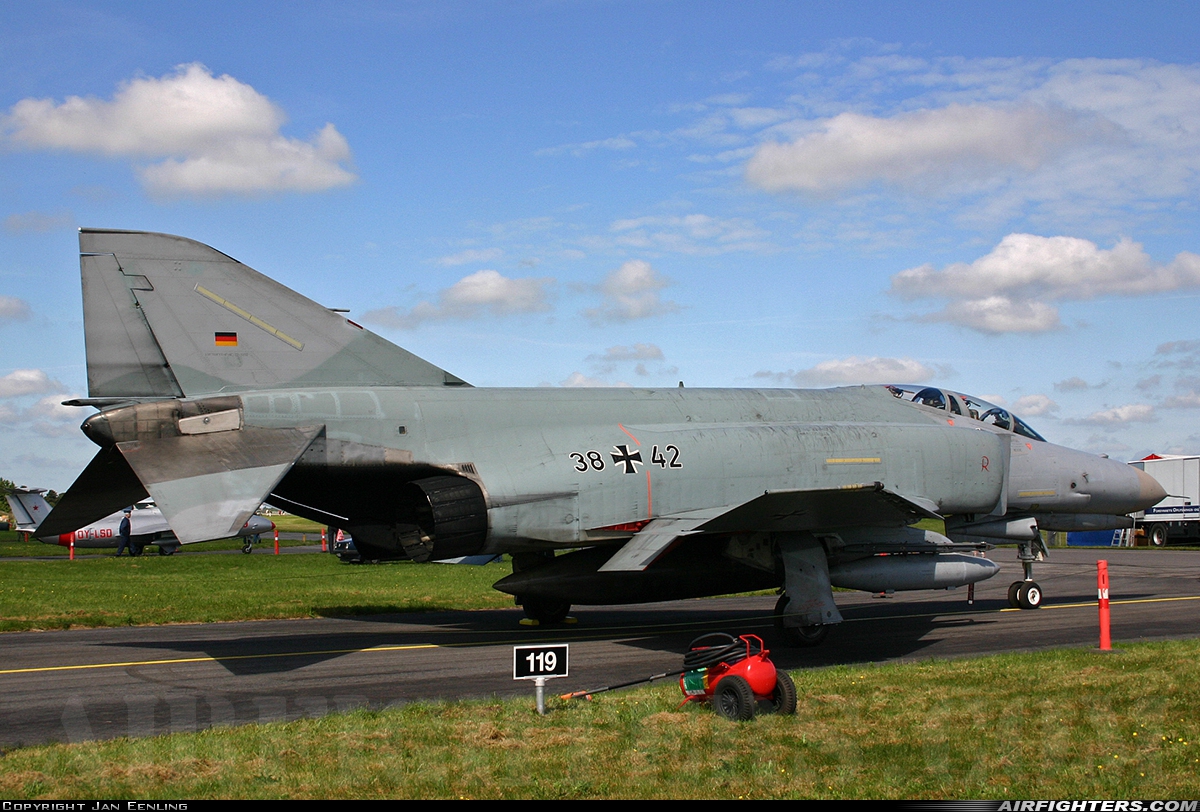 Germany - Air Force McDonnell Douglas F-4F Phantom II 38+42 at Karup (KRP / EKKA), Denmark