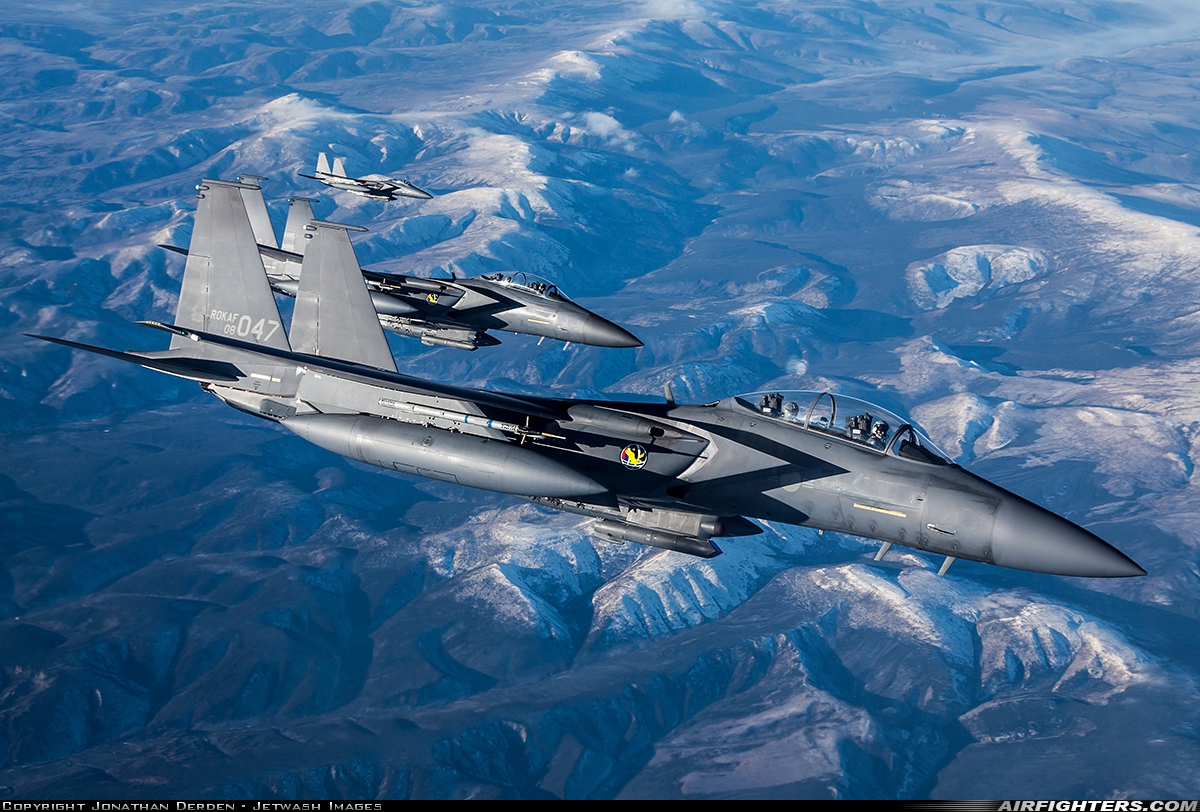 South Korea - Air Force Boeing F-15K Slam Eagle 08-047 at In Flight, USA