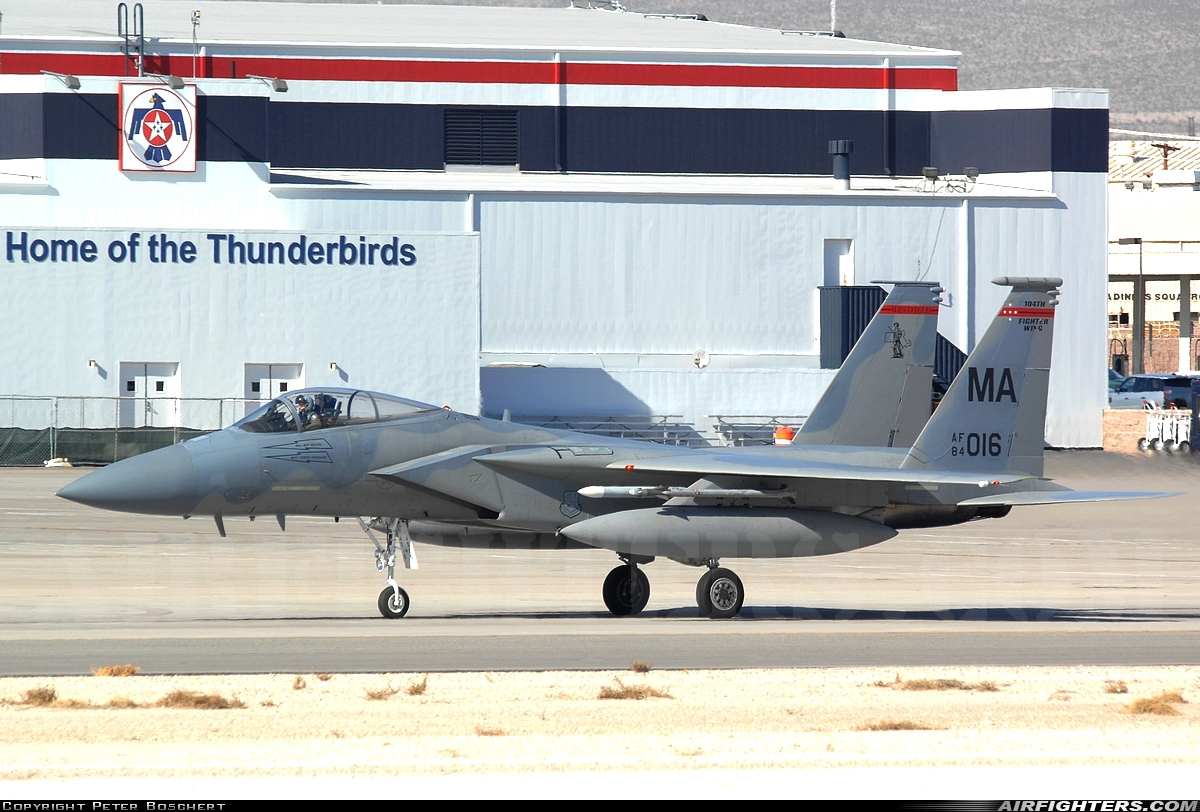 USA - Air Force McDonnell Douglas F-15C Eagle 84-0016 at Las Vegas - Nellis AFB (LSV / KLSV), USA