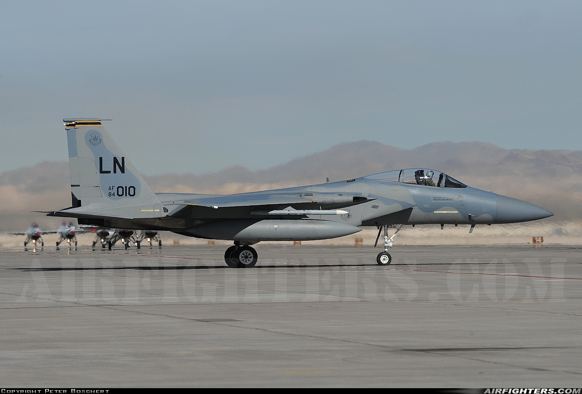 USA - Air Force McDonnell Douglas F-15C Eagle 84-0010 at Las Vegas - Nellis AFB (LSV / KLSV), USA