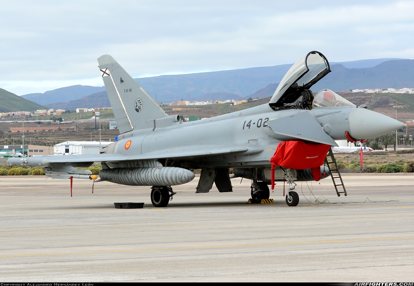 Spain - Air Force Eurofighter C-16 Typhoon (EF-2000S) C.16-35 at Gran Canaria (- Las Palmas / Gando) (LPA / GCLP), Spain
