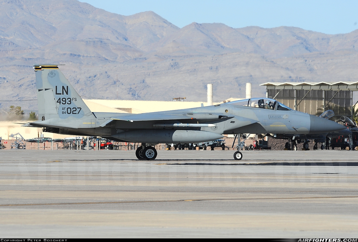 USA - Air Force McDonnell Douglas F-15C Eagle 84-0027 at Las Vegas - Nellis AFB (LSV / KLSV), USA