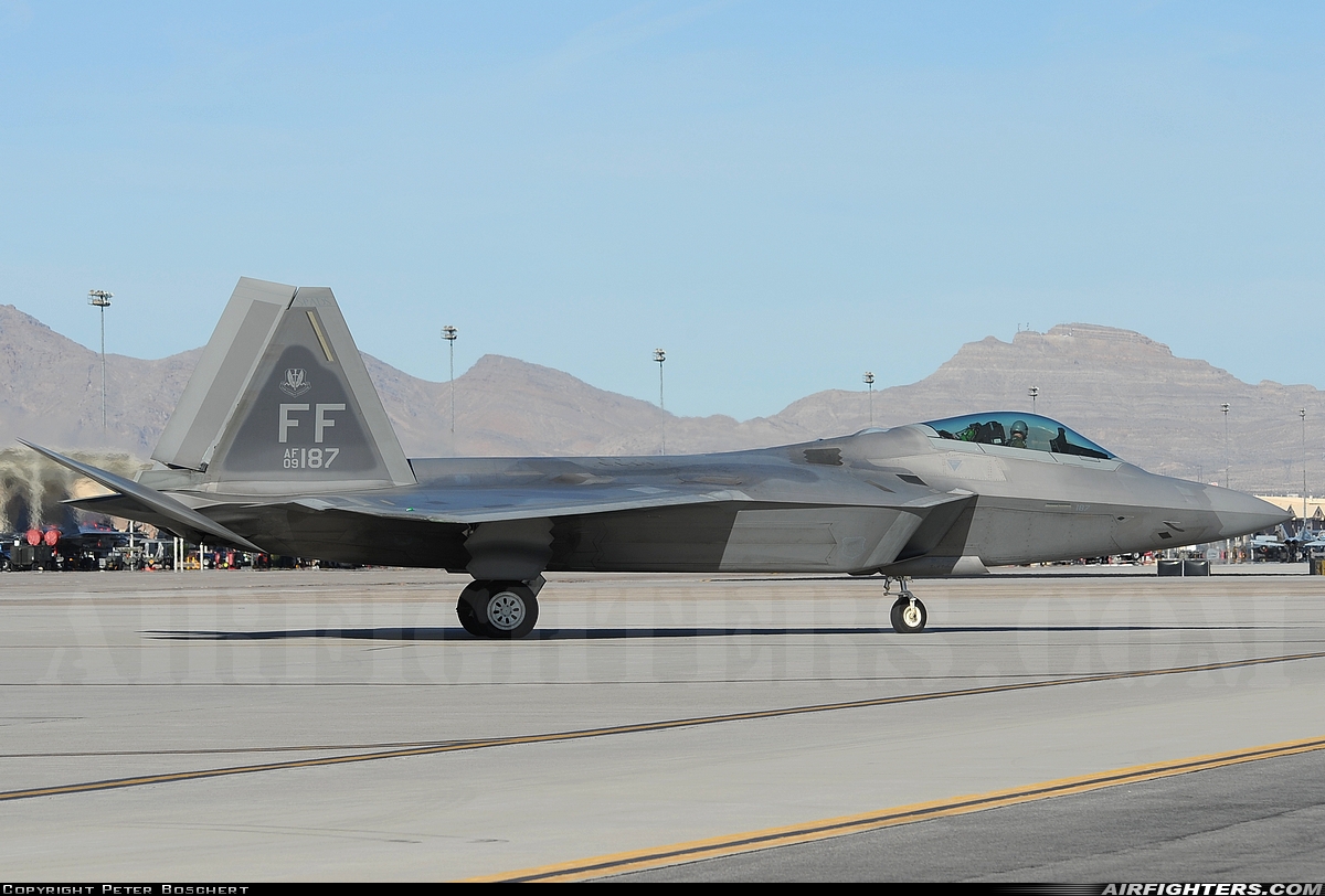 USA - Air Force Lockheed Martin F-22A Raptor 09-4187 at Las Vegas - Nellis AFB (LSV / KLSV), USA