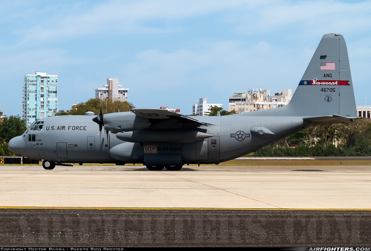 USA - Air Force Lockheed C-130H Hercules (L-382) 94-6705 at San Juan - Luis Munoz Marin Int. (SJU / TJSJ), Puerto Rico