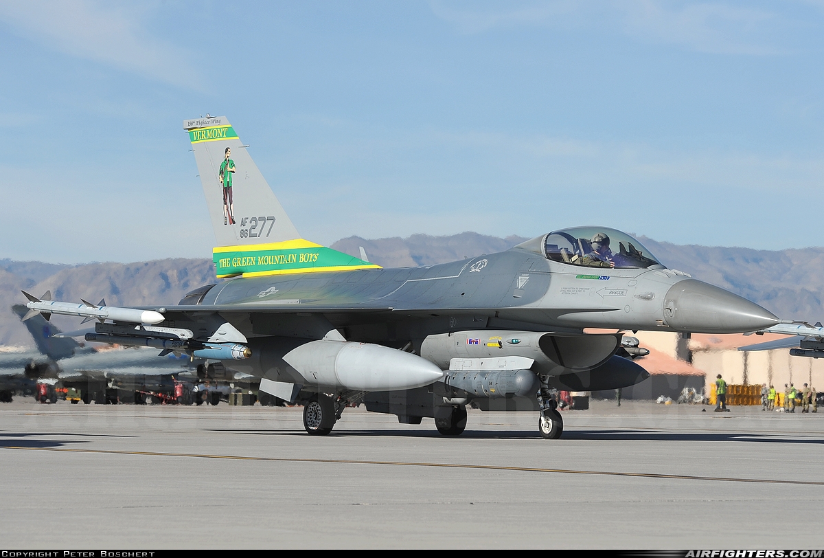 USA - Air Force General Dynamics F-16C Fighting Falcon 86-0277 at Las Vegas - Nellis AFB (LSV / KLSV), USA