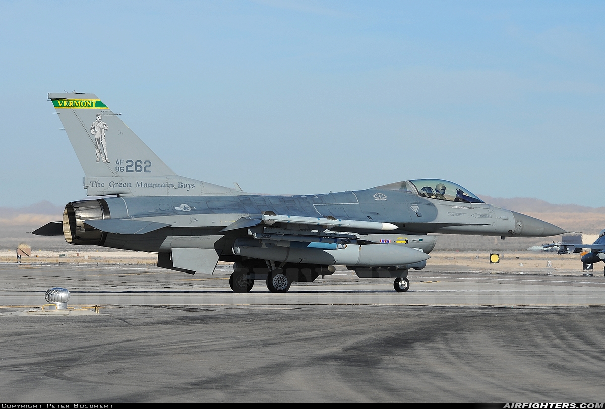 USA - Air Force General Dynamics F-16C Fighting Falcon 86-0262 at Las Vegas - Nellis AFB (LSV / KLSV), USA