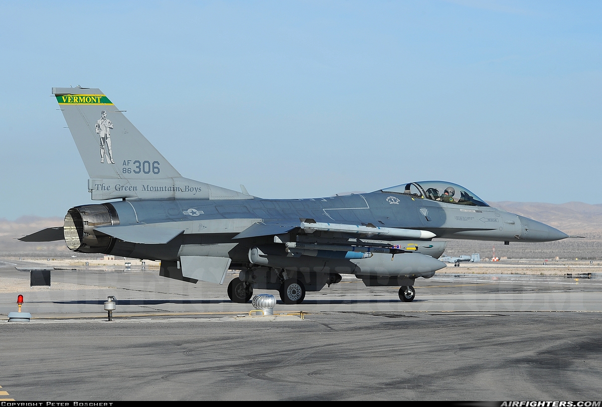 USA - Air Force General Dynamics F-16C Fighting Falcon 86-0306 at Las Vegas - Nellis AFB (LSV / KLSV), USA