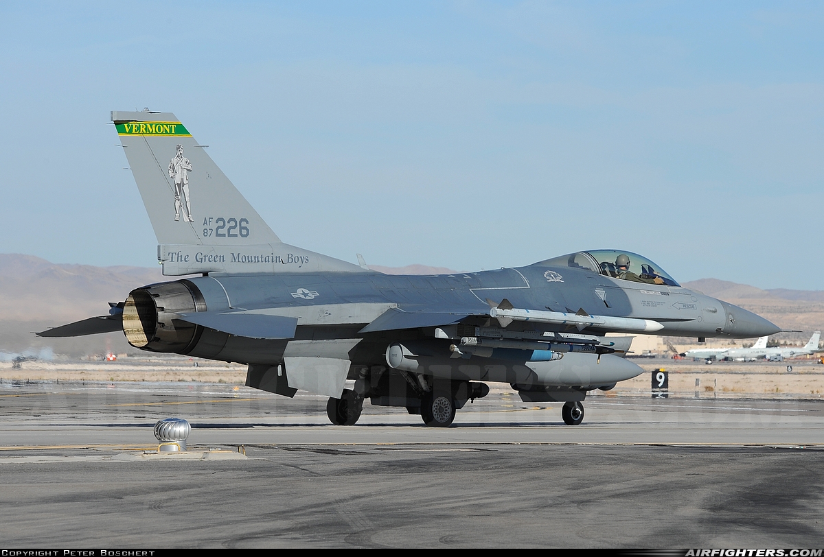 USA - Air Force General Dynamics F-16C Fighting Falcon 87-0226 at Las Vegas - Nellis AFB (LSV / KLSV), USA
