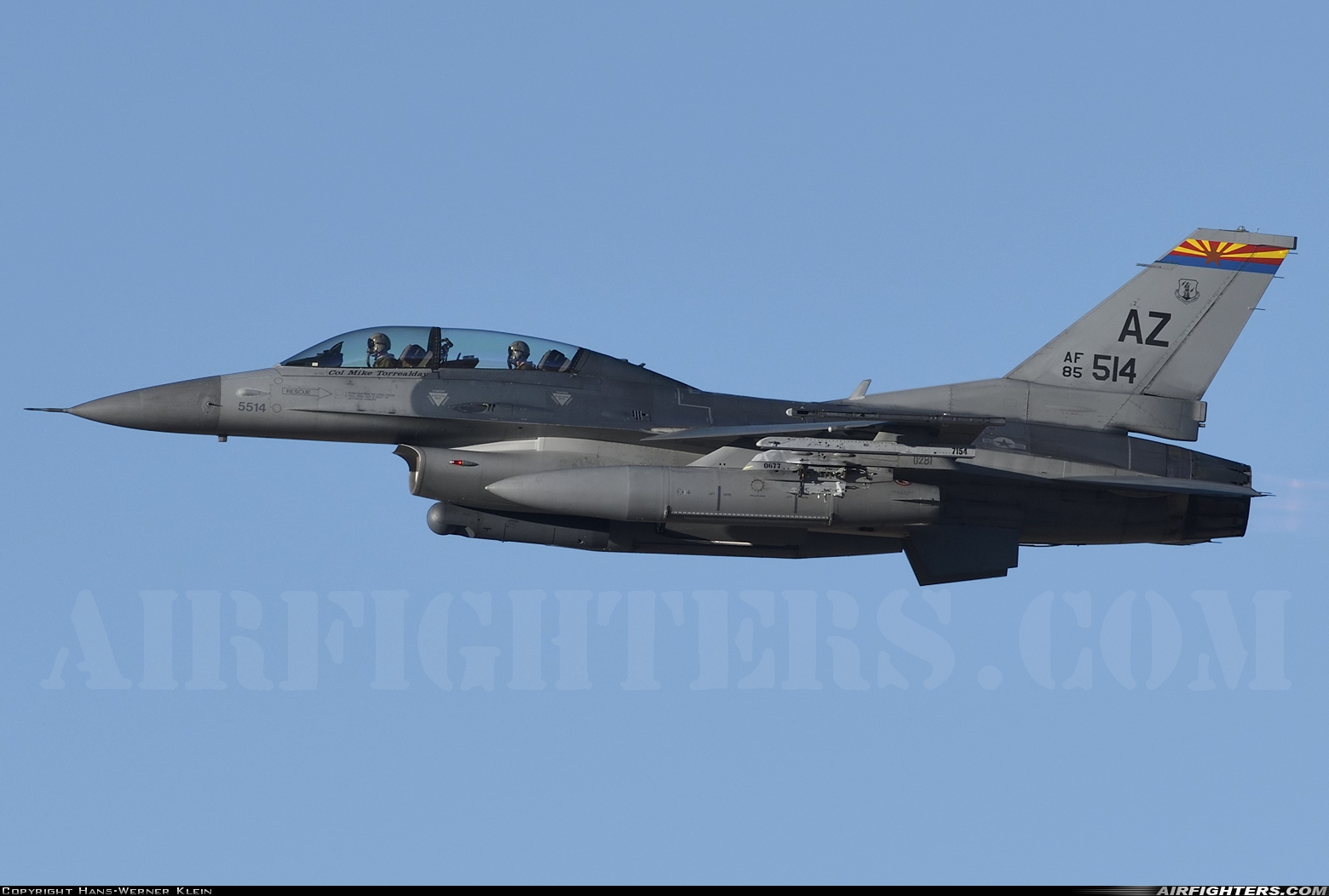USA - Air Force General Dynamics F-16D Fighting Falcon 85-1514 at Tucson - Int. (TUS / KTUS), USA