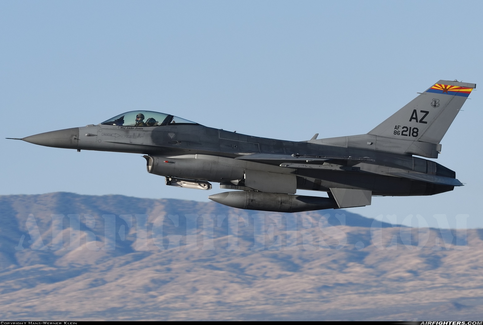 USA - Air Force General Dynamics F-16C Fighting Falcon 86-0218 at Tucson - Int. (TUS / KTUS), USA