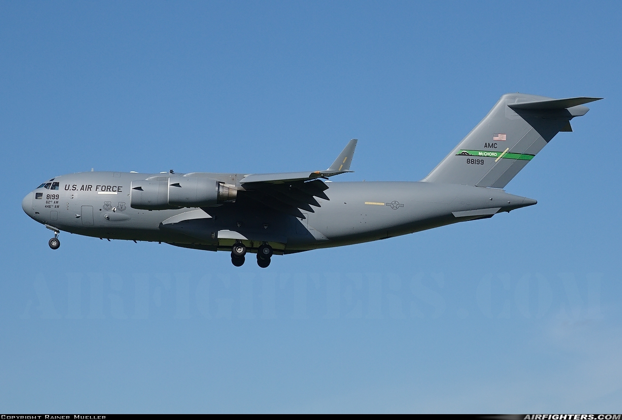 USA - Air Force Boeing C-17A Globemaster III 08-8199 at Leeuwarden (LWR / EHLW), Netherlands