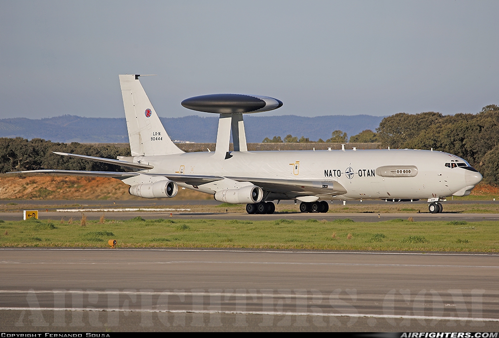 Luxembourg - NATO Boeing E-3A Sentry (707-300) LX-N90444 at Beja (BA11) (LPBJ), Portugal
