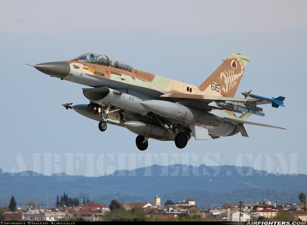 Israel - Air Force General Dynamics F-16D Fighting Falcon 615 at Andravida (Pyrgos -) (PYR / LGAD), Greece