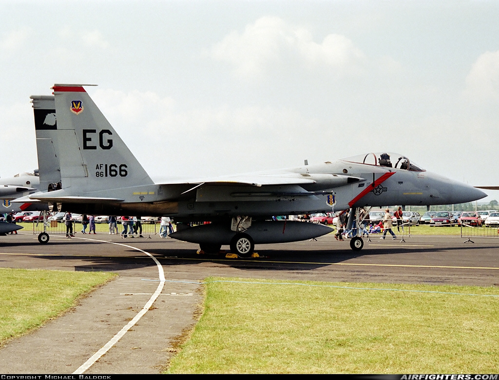 USA - Air Force McDonnell Douglas F-15C Eagle 86-0166 at Boscombe Down (EGDM), UK