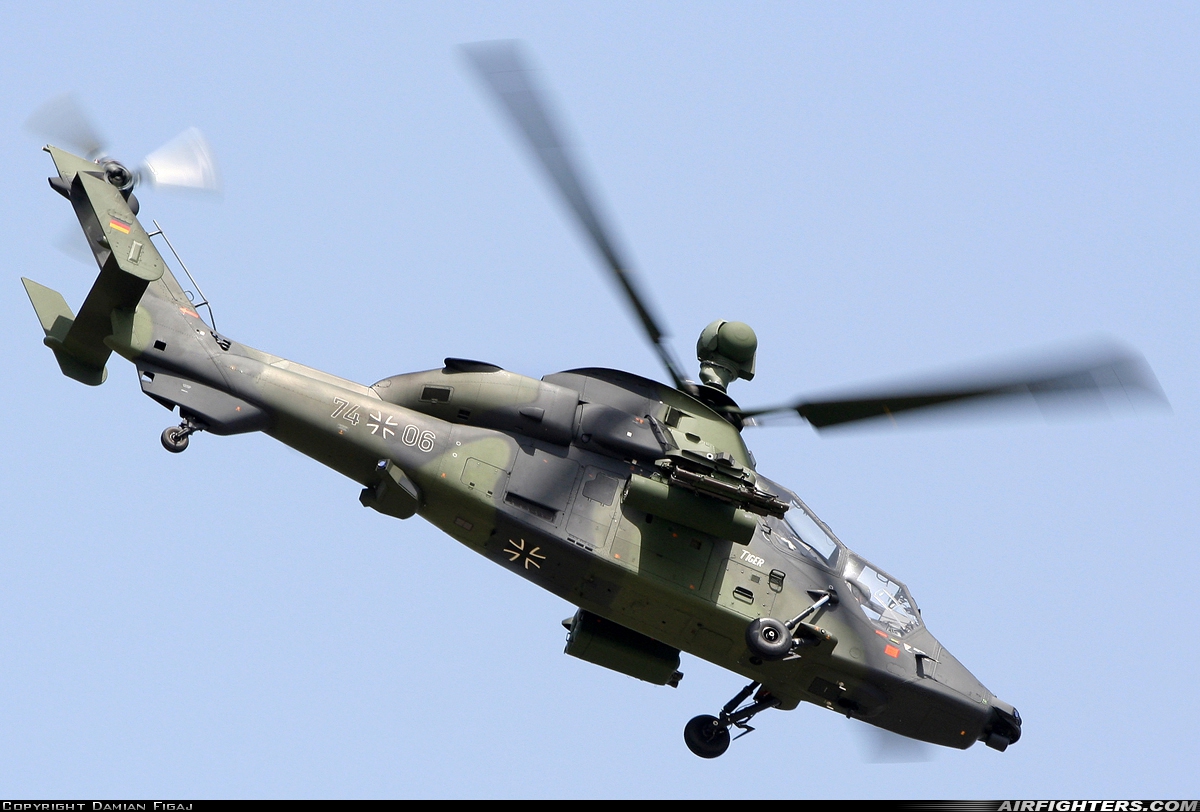 Germany - Army Eurocopter EC-665 Tiger UHT 74+06 at Berlin - Schonefeld (SXF / EDDB), Germany