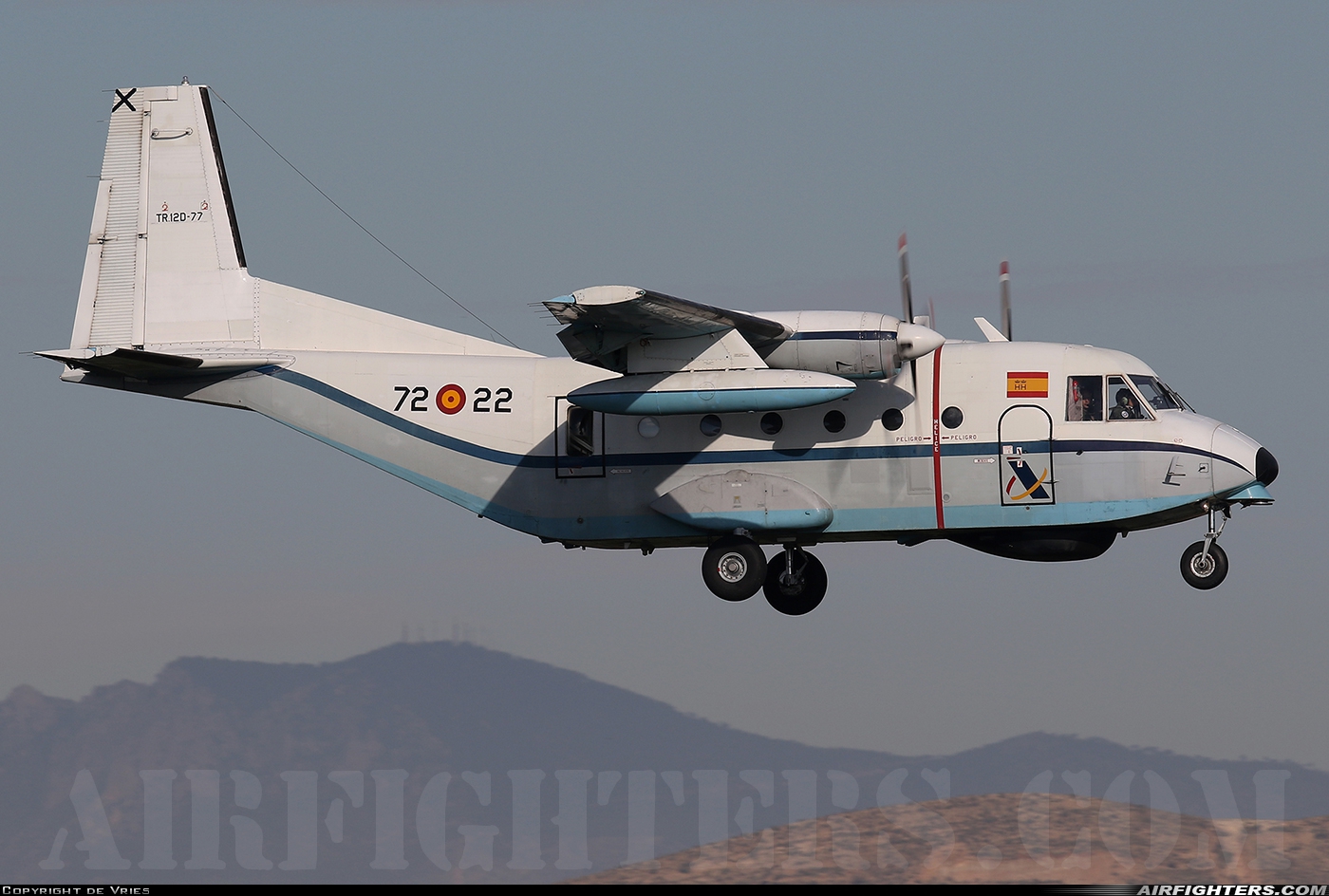 Spain - Air Force CASA C-212-200 Aviocar TR.12D-77 at Murcia - Alcantarilla (LERI), Spain