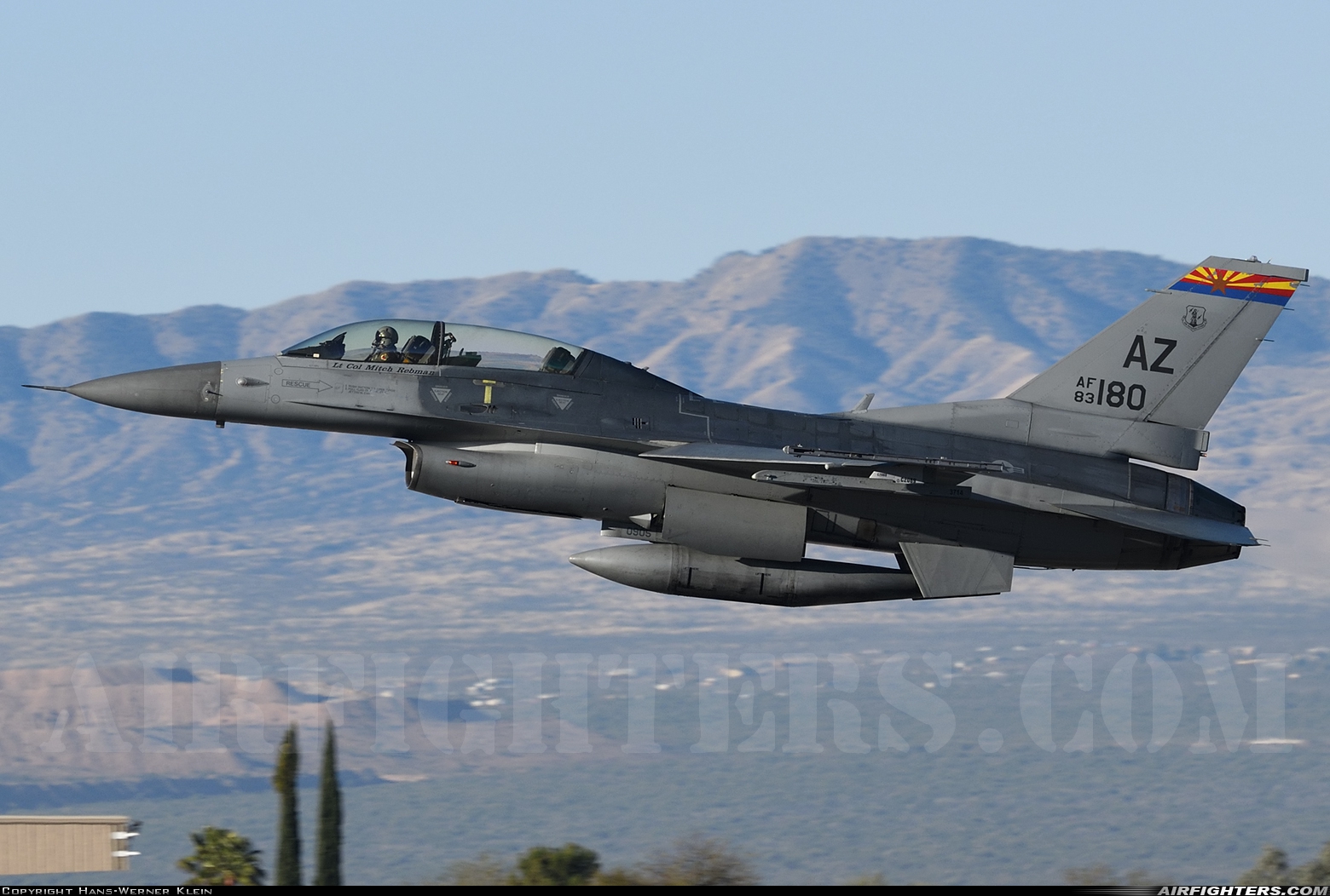 USA - Air Force General Dynamics F-16D Fighting Falcon 83-1180 at Tucson - Int. (TUS / KTUS), USA