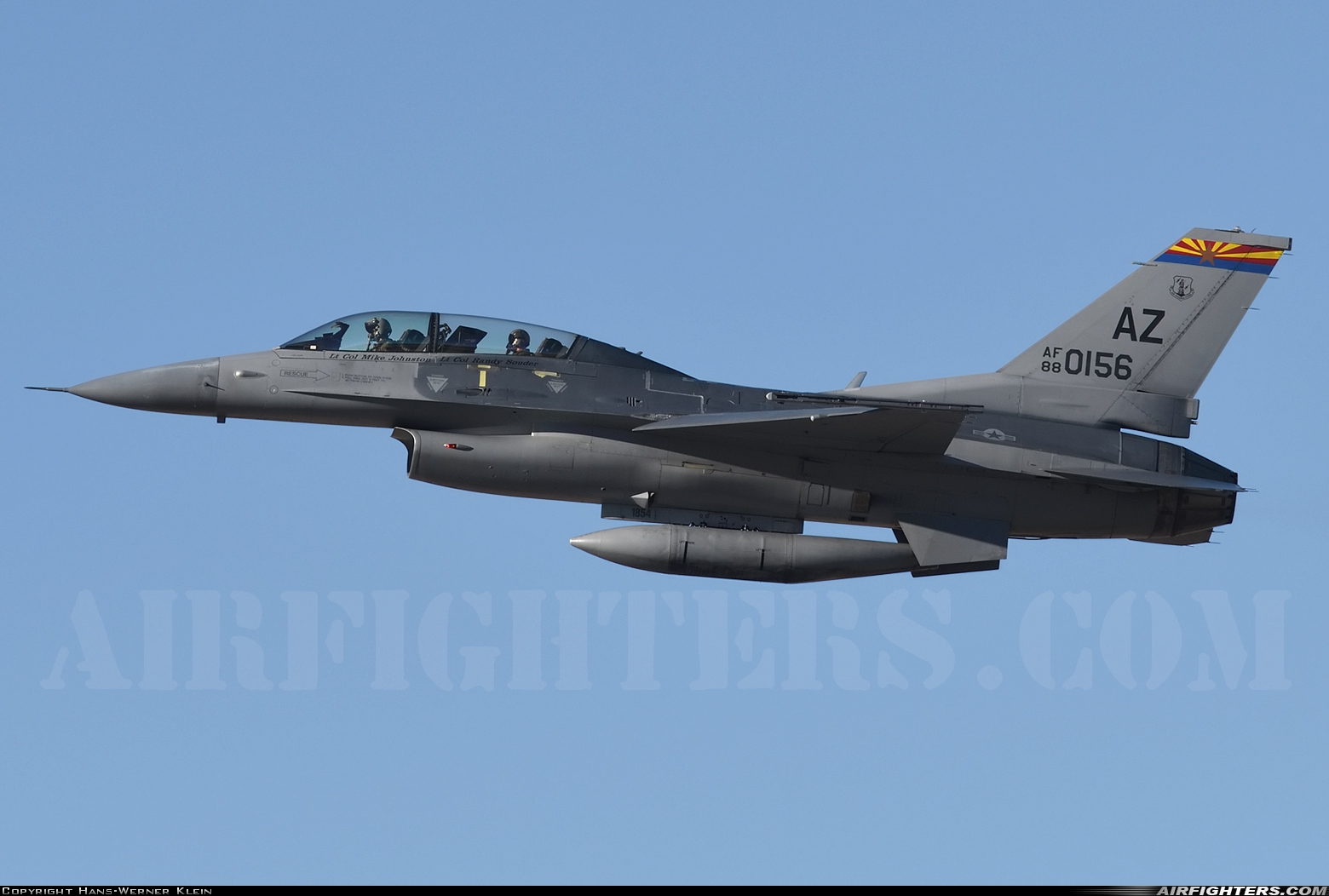 USA - Air Force General Dynamics F-16D Fighting Falcon 88-0156 at Tucson - Int. (TUS / KTUS), USA