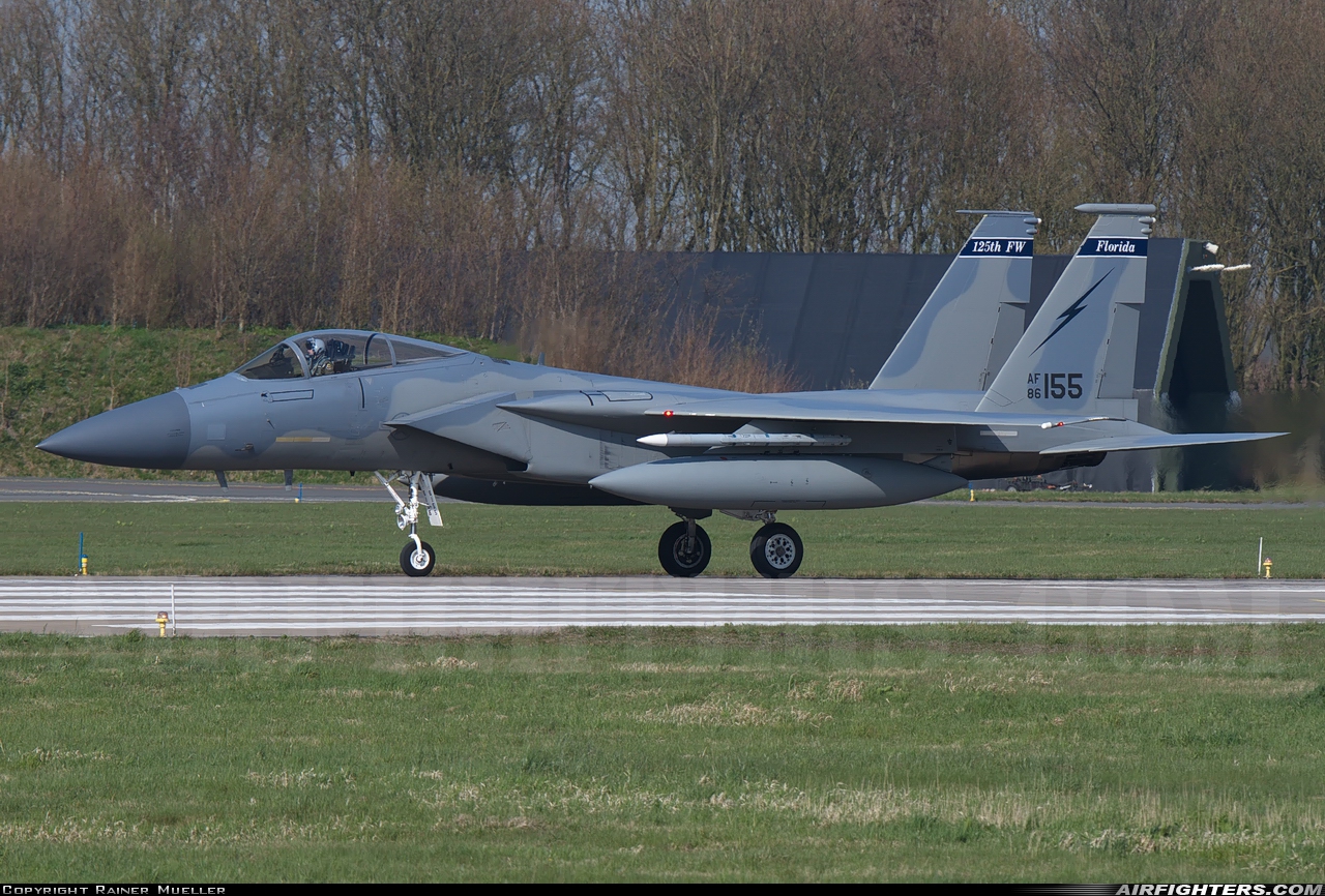 USA - Air Force McDonnell Douglas F-15C Eagle 86-0155 at Leeuwarden (LWR / EHLW), Netherlands