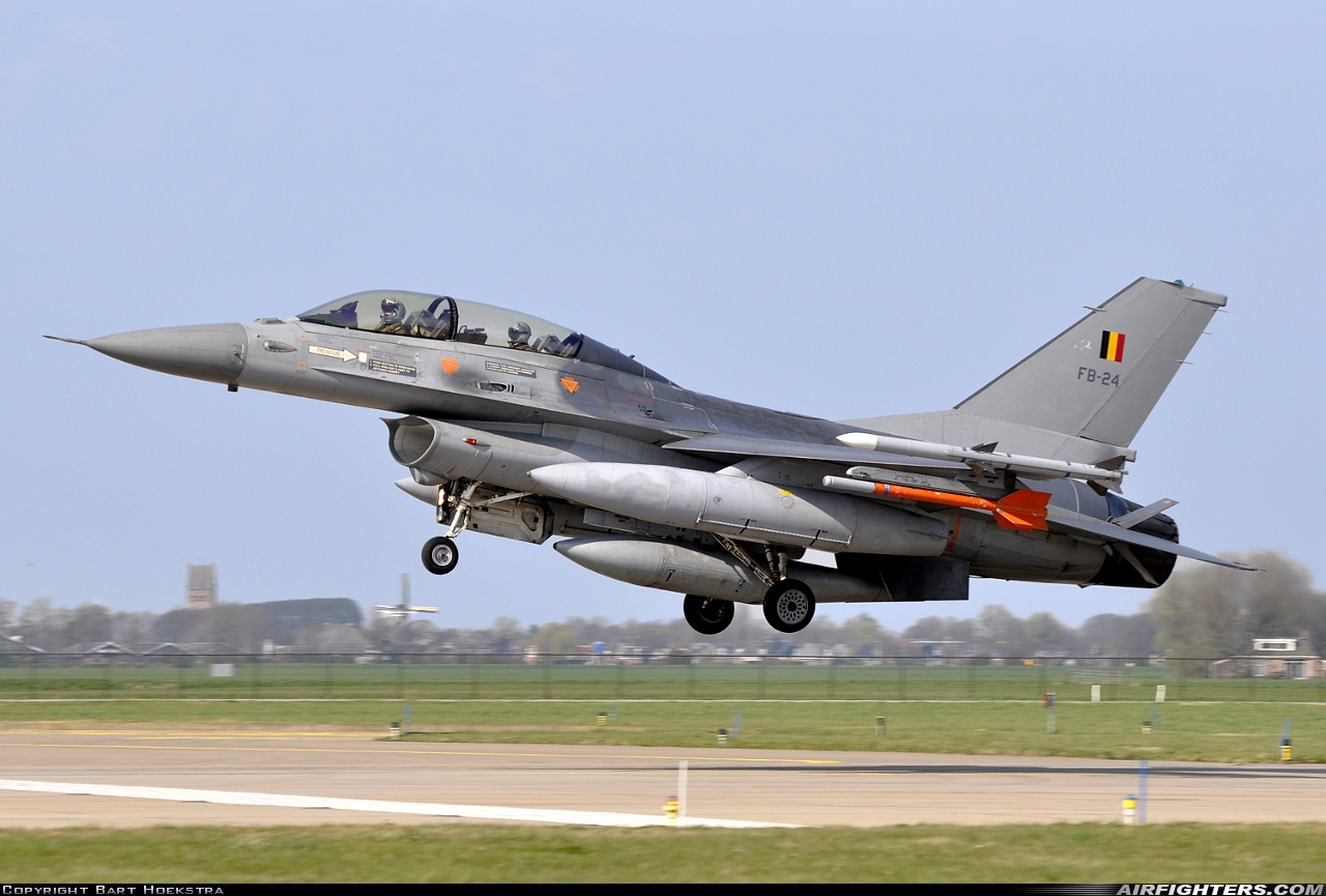 Belgium - Air Force General Dynamics F-16BM Fighting Falcon FB-24 at Leeuwarden (LWR / EHLW), Netherlands