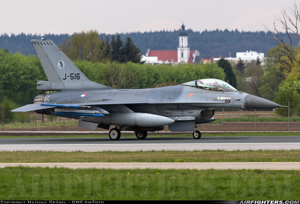 Netherlands - Air Force General Dynamics F-16AM Fighting Falcon J-516 at Neuburg - Zell (ETSN), Germany