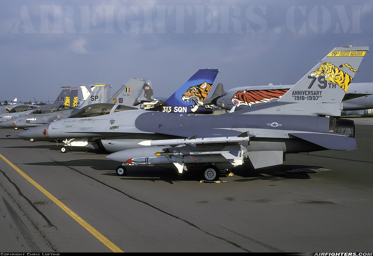 USA - Air Force General Dynamics F-16C Fighting Falcon 91-0379 at Fairford (FFD / EGVA), UK