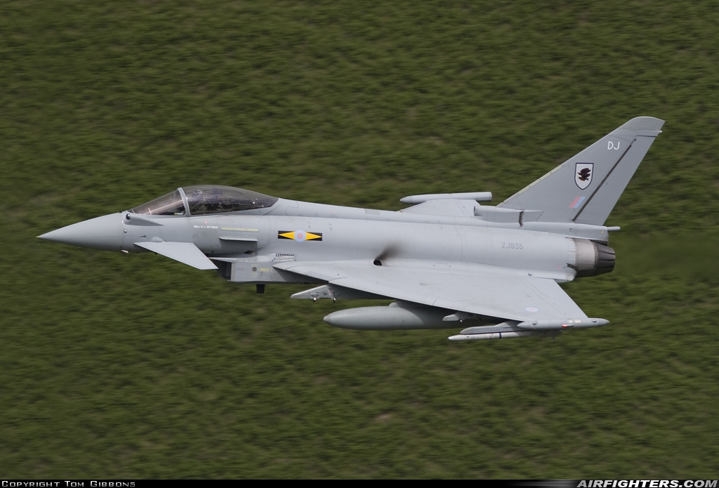 UK - Air Force Eurofighter Typhoon FGR4 ZJ935 at Off-Airport - Machynlleth Loop Area, UK