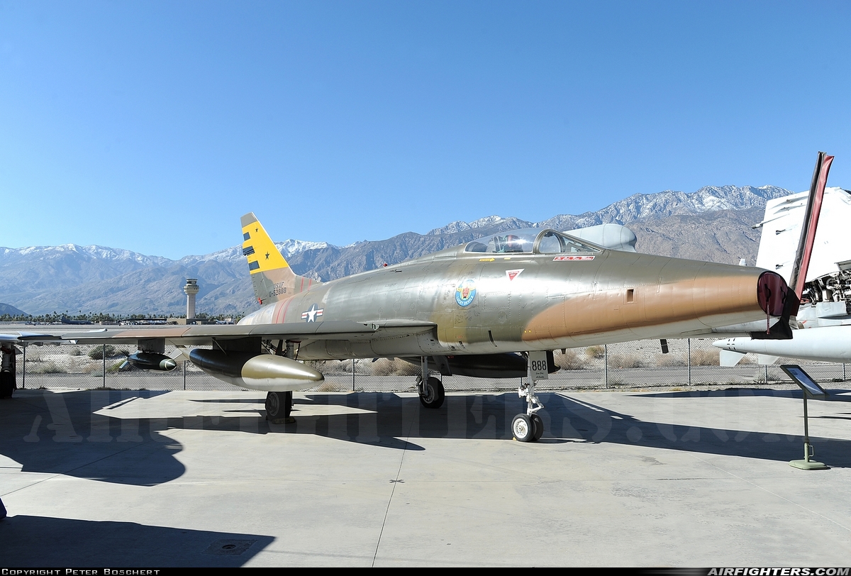 USA - Air Force North American F-100D Super Sabre 55-2888 at Palm Springs - Int. (Regional / Municipal) (PSP / KPSP), USA