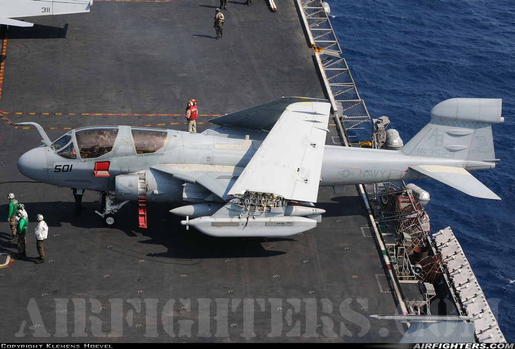 USA - Navy Grumman EA-6B Prowler (G-128) 163529 at Off-Airport - Mediterranean Sea, International Airspace