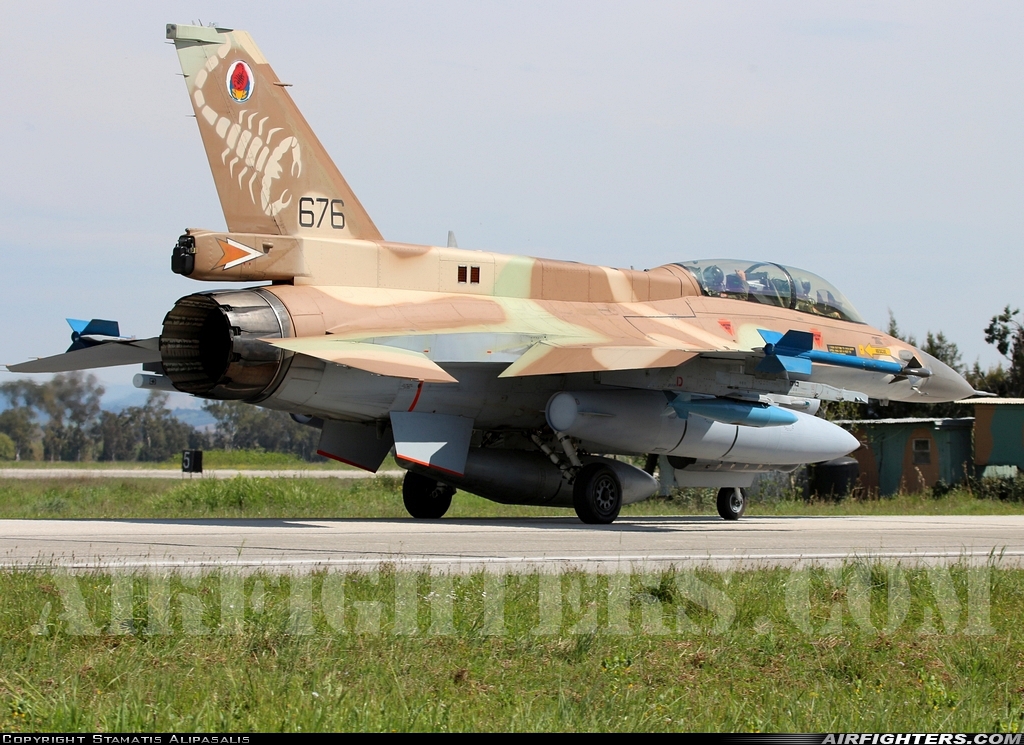 Israel - Air Force General Dynamics F-16D Fighting Falcon 676 at Andravida (Pyrgos -) (PYR / LGAD), Greece