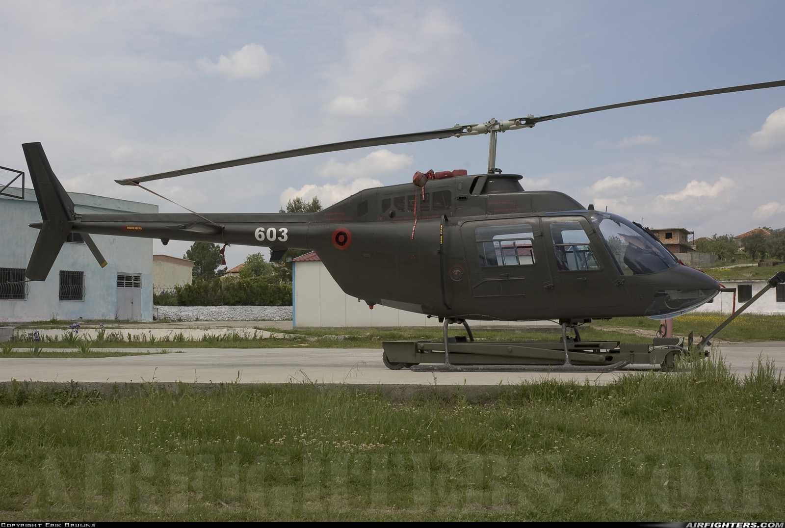Albania - Air Force Agusta-Bell AB-206B-1 JetRanger II 603 at Farke, Albania