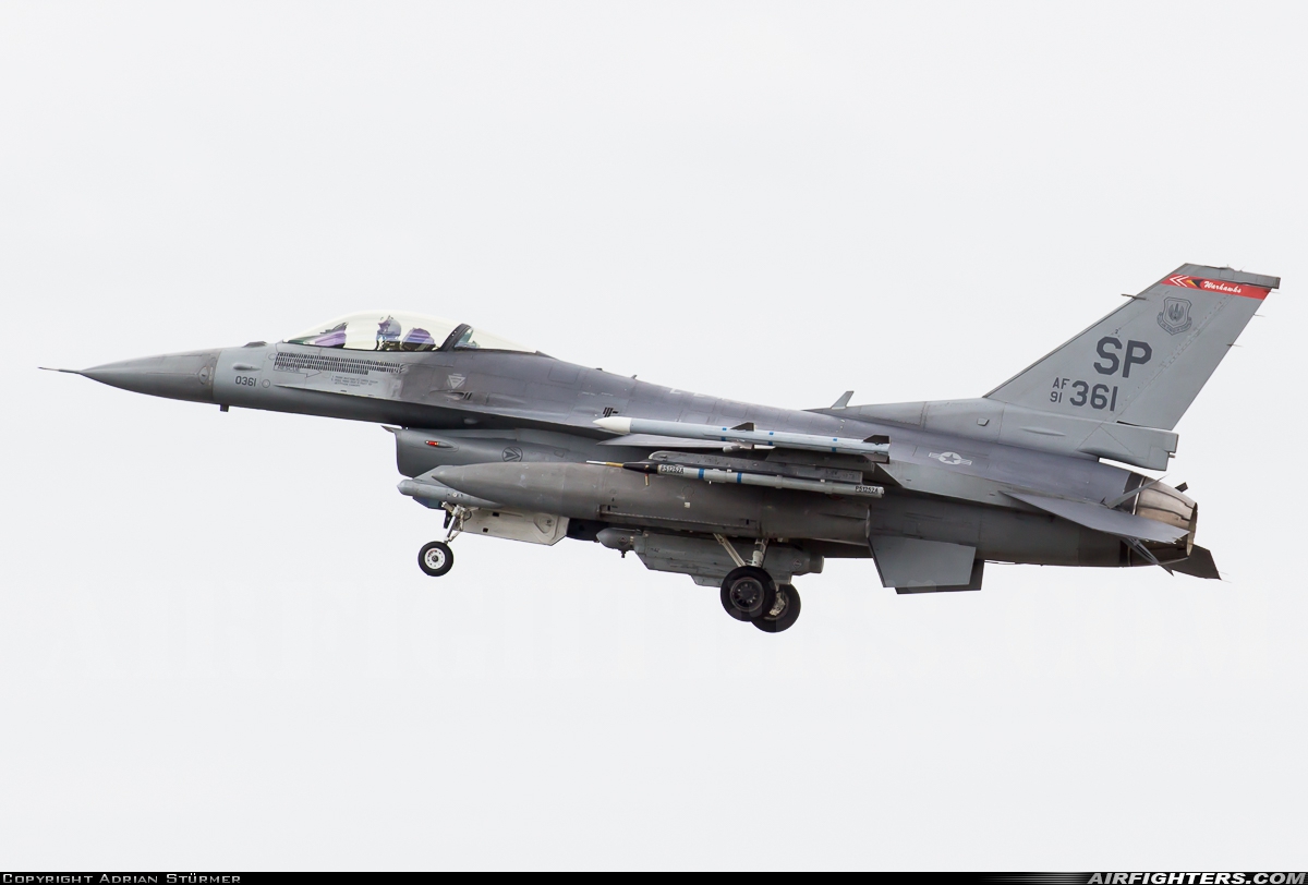 USA - Air Force General Dynamics F-16C Fighting Falcon 91-0361 at Spangdahlem (SPM / ETAD), Germany
