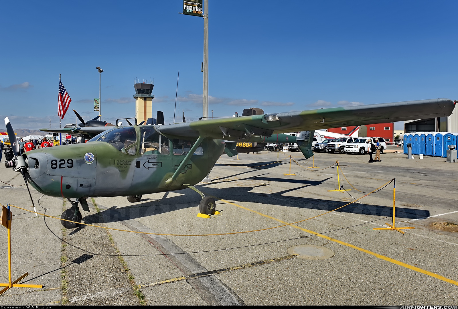Private Cessna O-2B Skymaster N829AF at Chino (CNO), USA