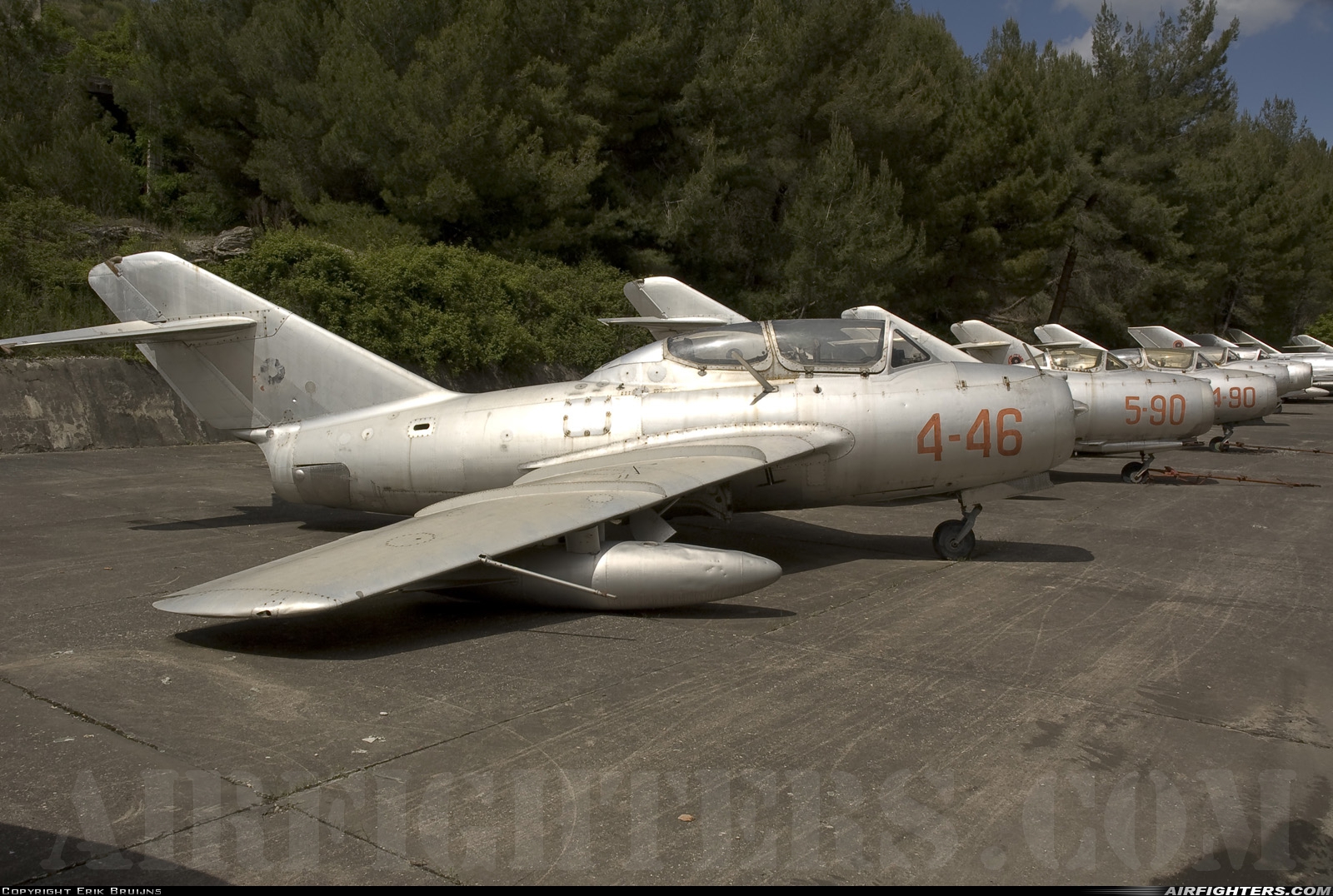 Albania - Air Force Mikoyan-Gurevich MiG-15UTI 4-46 at Kucove, Albania